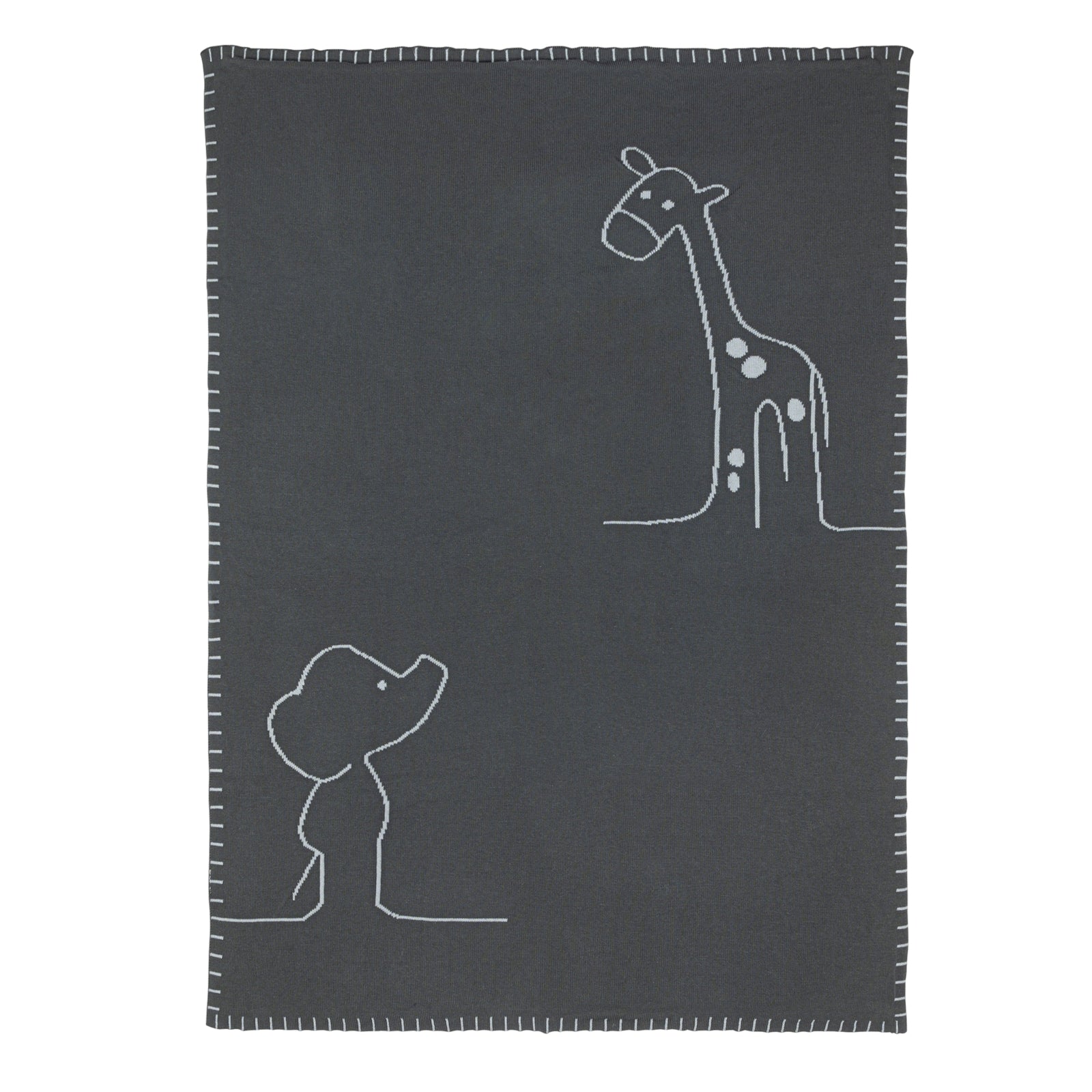 Nattou Luna & Axel bestickte Decke