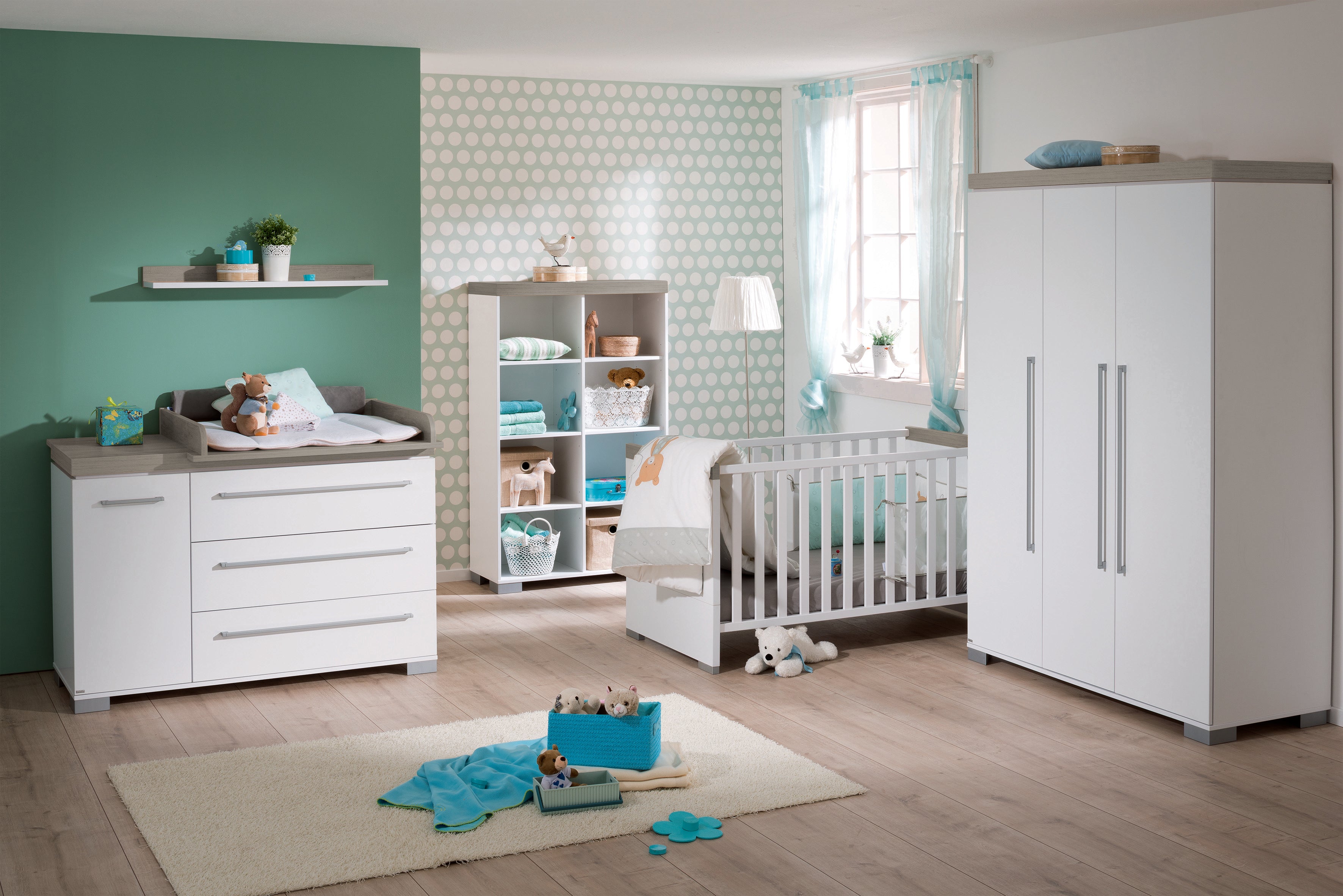 PAIDI KIRA Kinderzimmer 3-teilig mit Wickelaufsatz