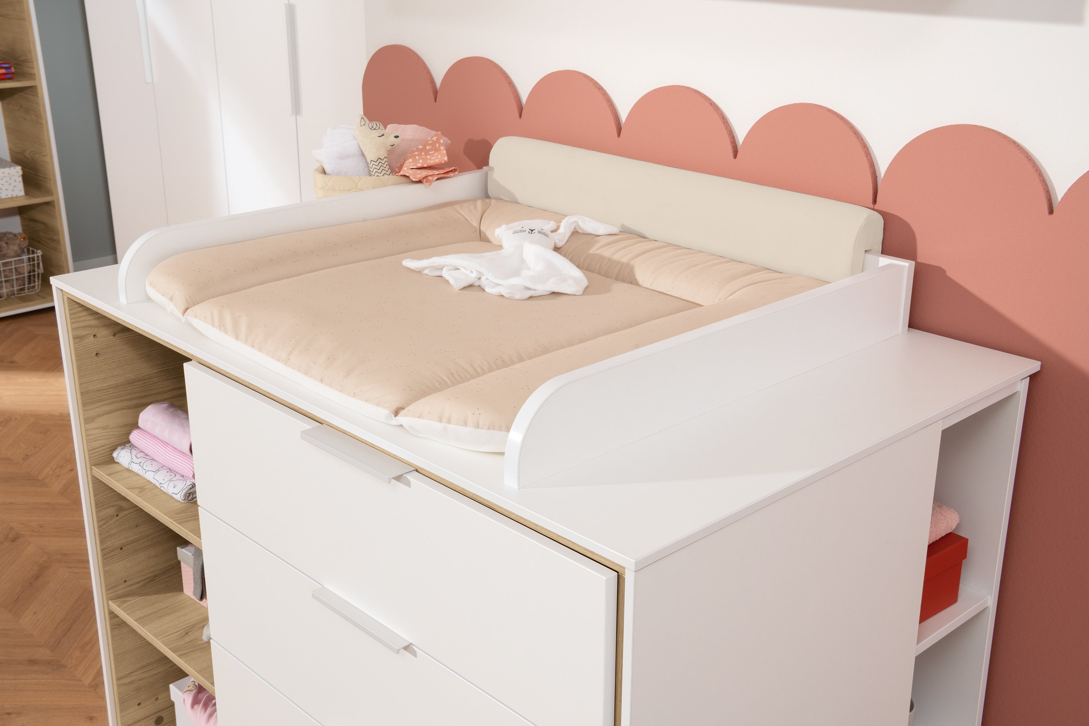 PAIDI LIEVEN Kinderzimmer 3-teilig mit Wickelansatz, Schrank 4T