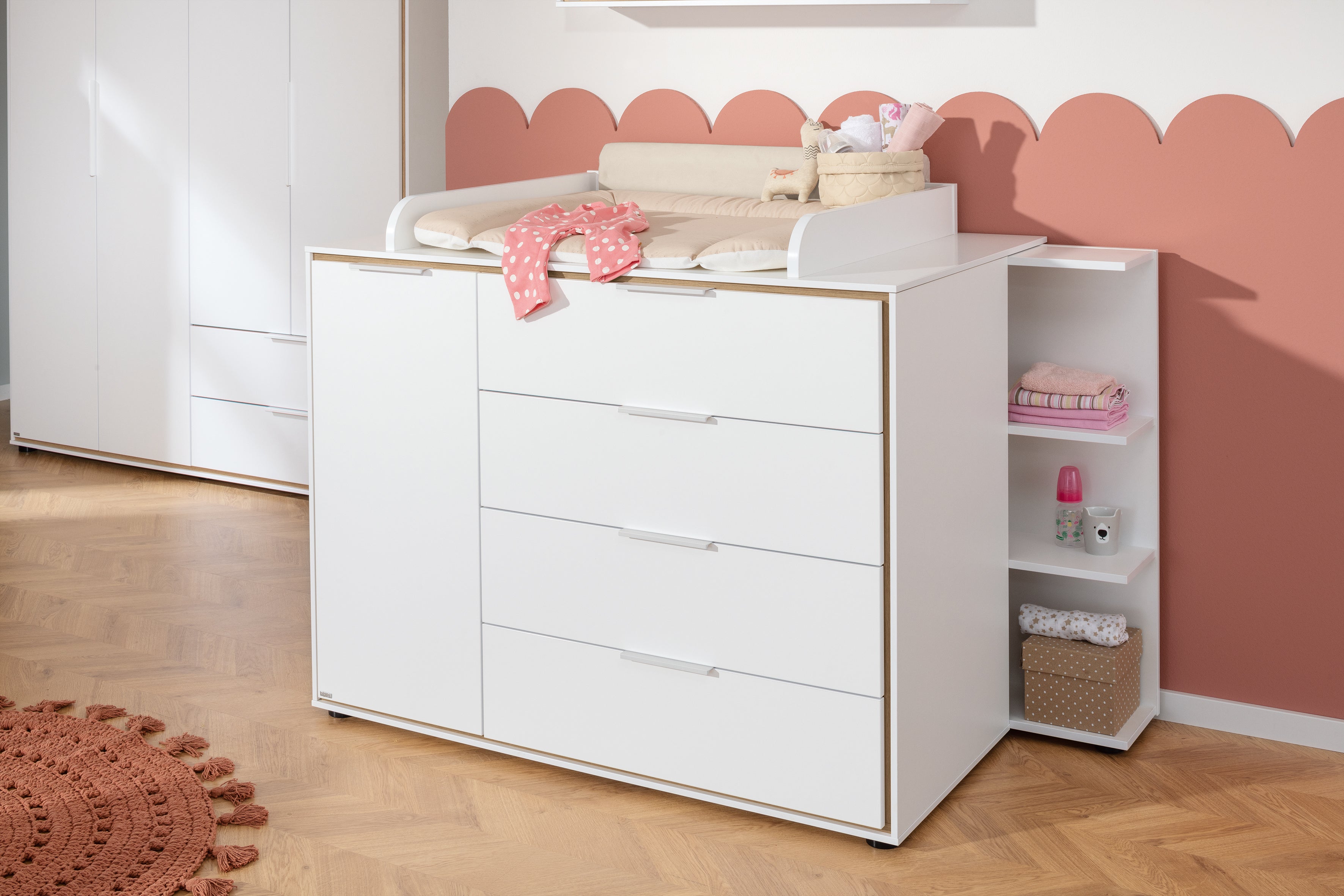 PAIDI LIEVEN Kinderzimmer 3-teilig mit Wickelansatz, Schrank 4T