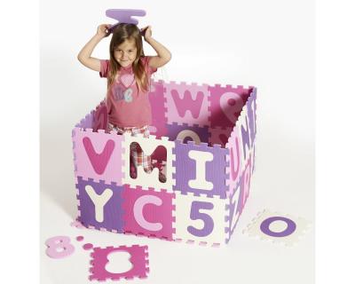 Playshoes EVA-Puzzlematten 36-teilig pink Edition