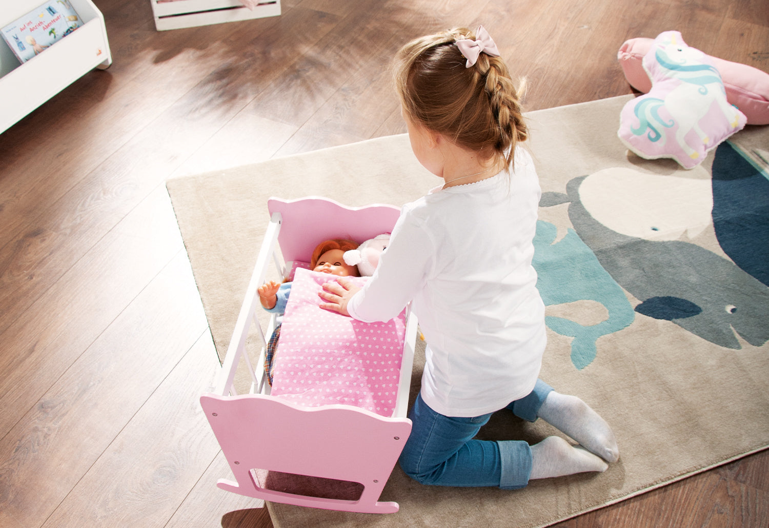 Pinolino Puppenwiege Puppenwiege 'Jasmin', 4-tlg. Lieferzeit 4-6 Wochen