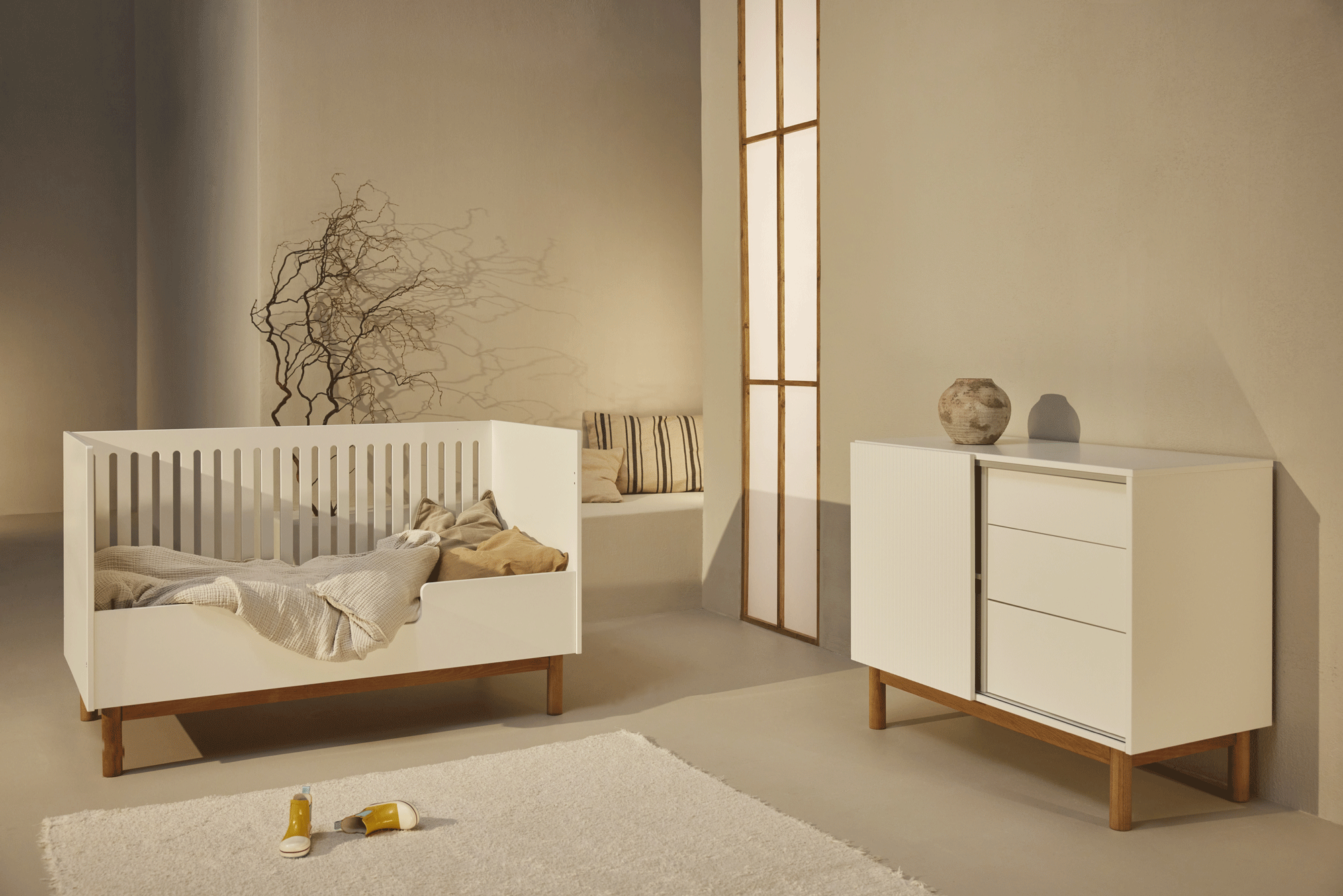 Quax Mood Kinderzimmer 3-teilig inkl. Wickelaufsatz white *SALE*