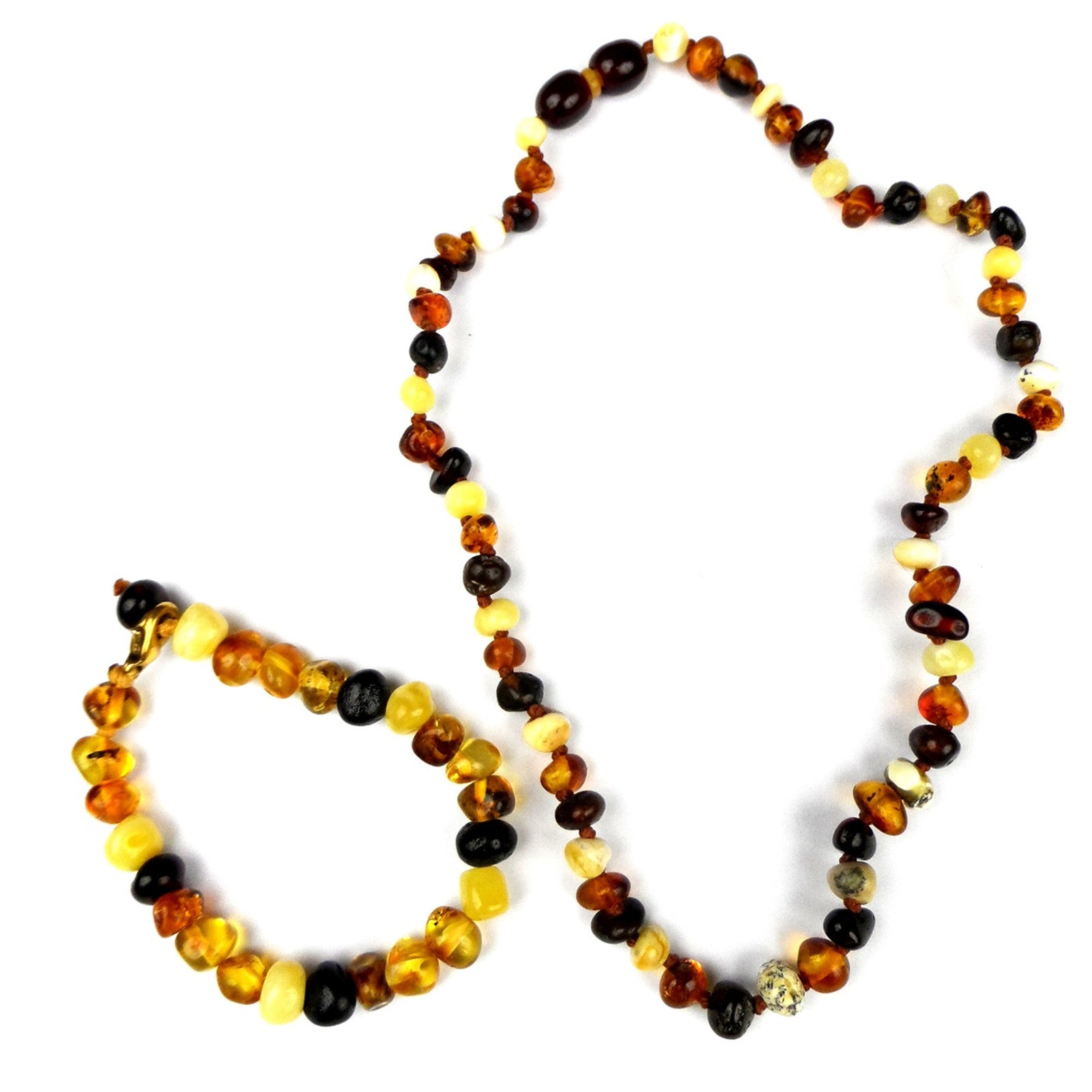 Nature & Balance Barock-Bernsteinkette mit Armband