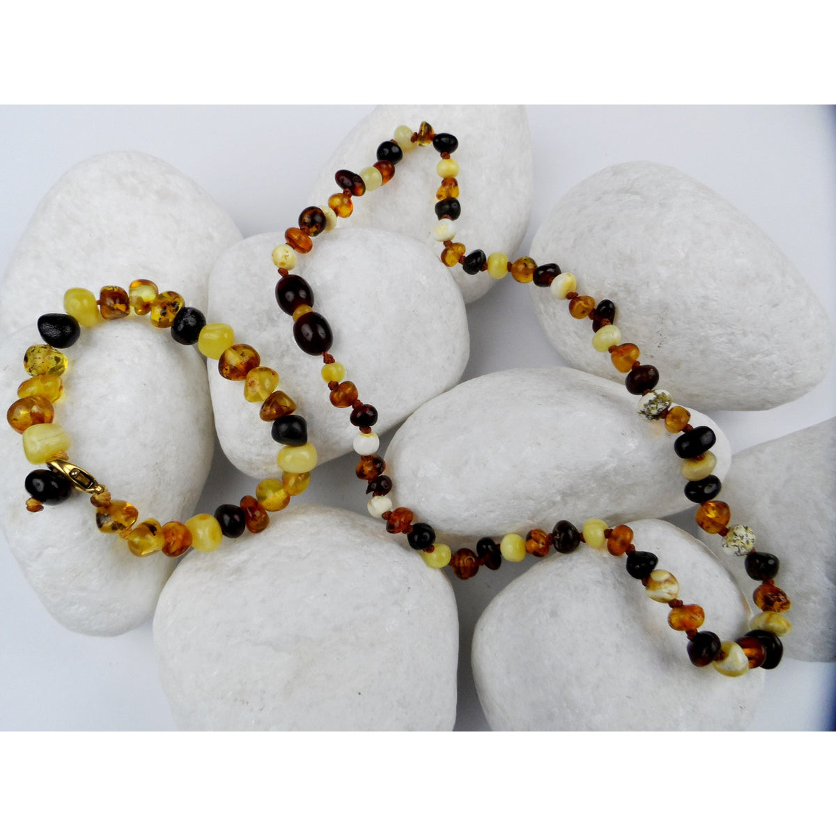 Nature &amp; Balance Barock-Bernsteinkette mit Armband
