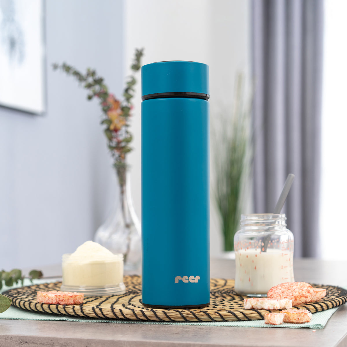 Reer ColourDesign Edelstahl-Isolierflasche petrolblau 500ml