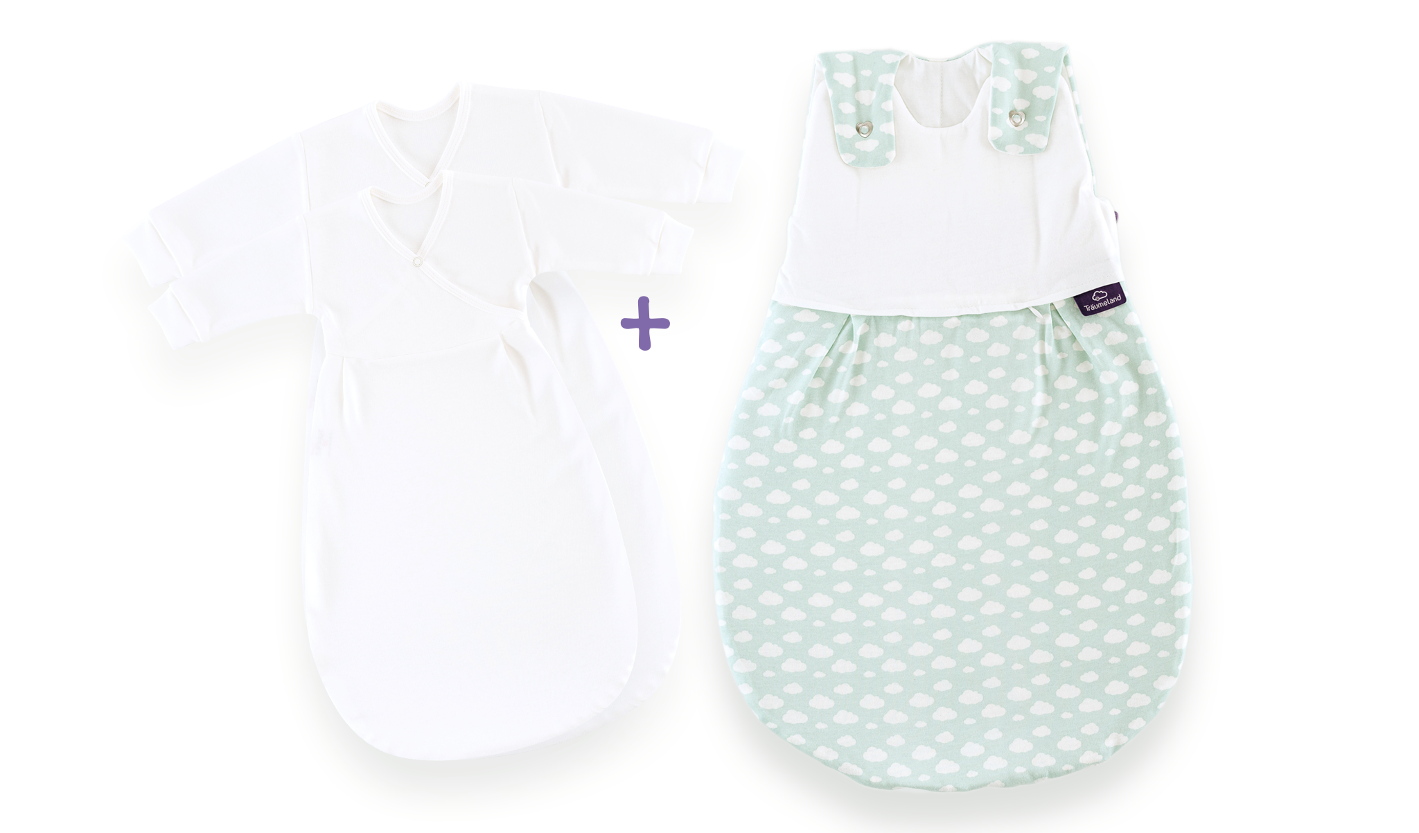 LIEBMICH Schlafsack-Set Wolke Mint