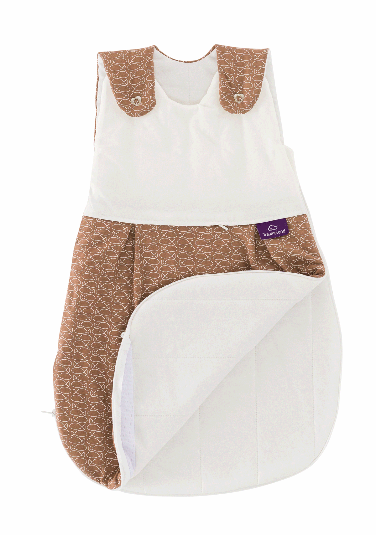 Träumeland LIEBMICH Schlafsack-Set Fische braun