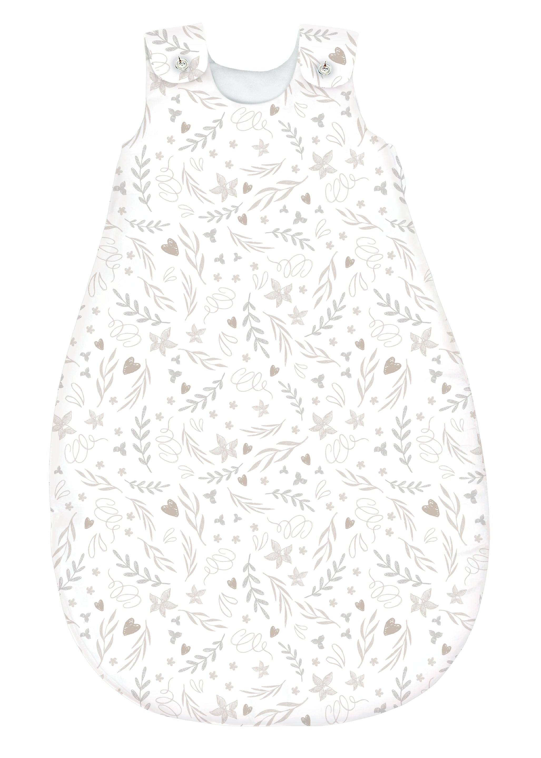 Sommerschlafsack Tencel Herzranke taupe