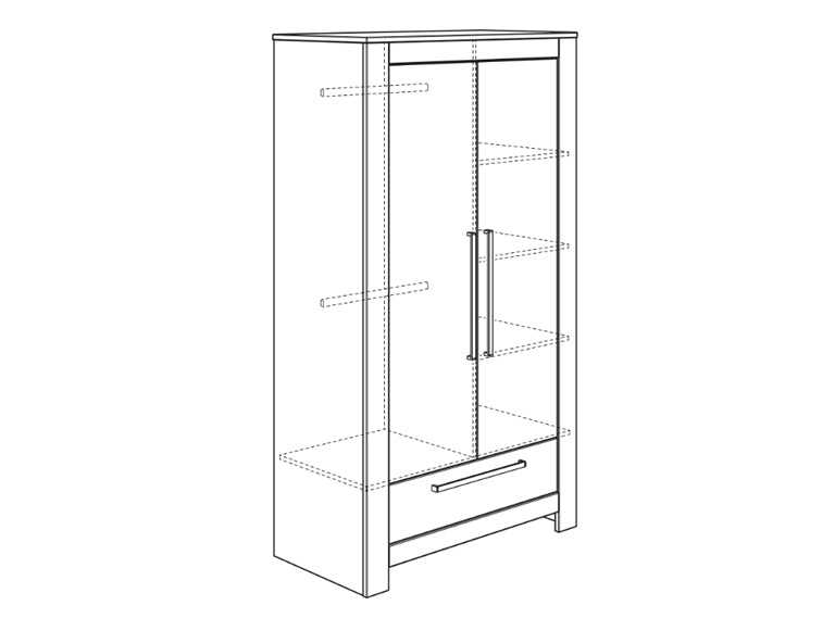 PAIDI LASLO Schrank 2 Türen