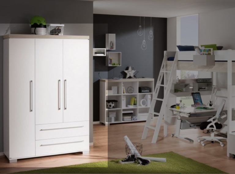 PAIDI KIRA Kleiderschrank 3-türig / 2 Schubkästen