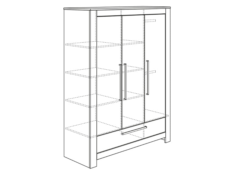 PAIDI LASLO Schrank 3 Türen