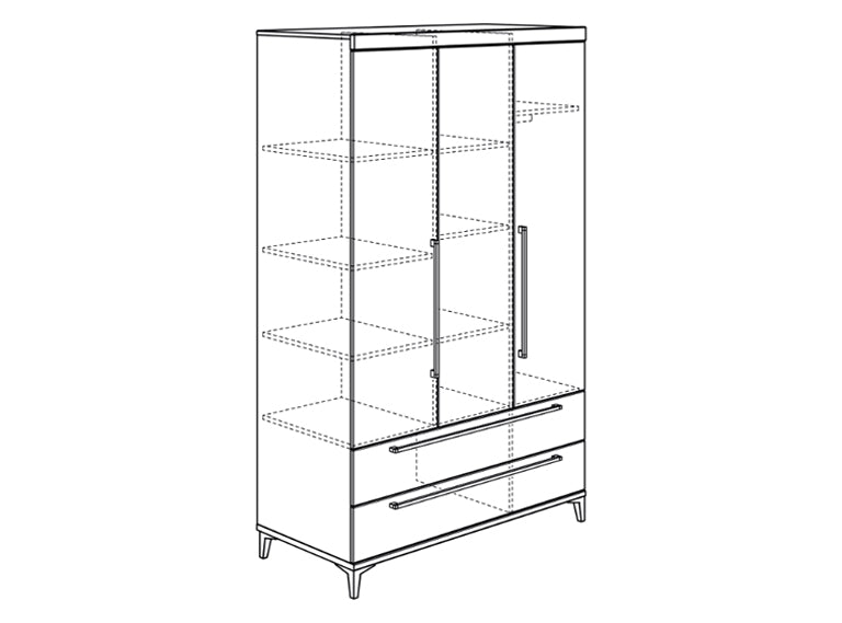 PAIDI REMO Schrank 3 oder 4 Türen mit Schubkästen