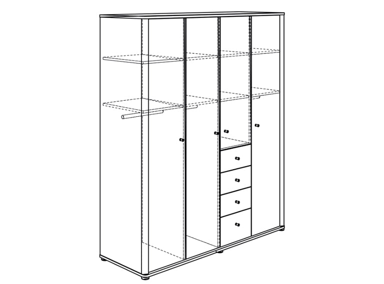 PAIDI FLEXIMO Schrank 4 Türen