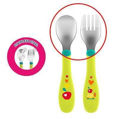 Chicco Edelstahl-Besteck-Set 18M+