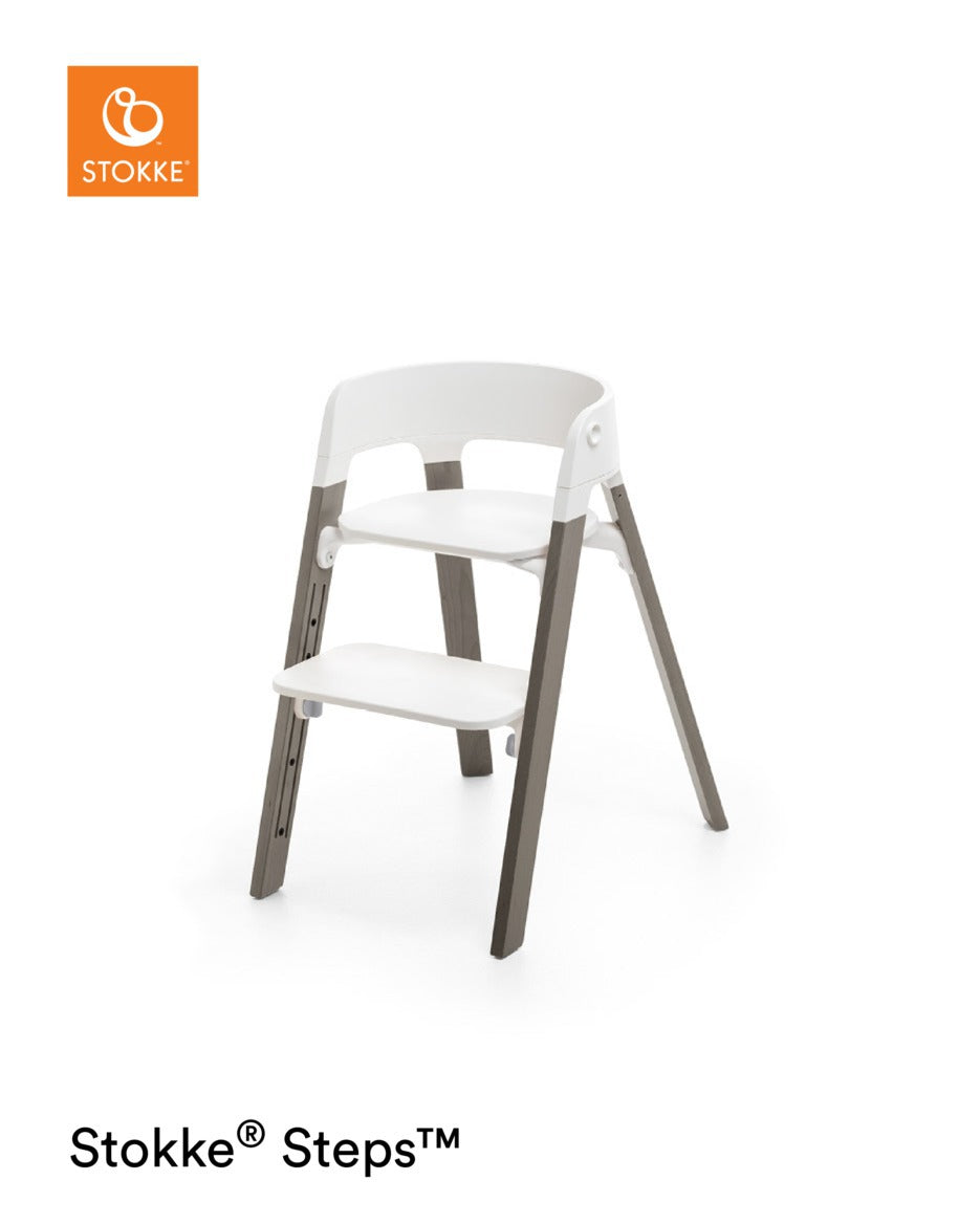 Stokke Steps Hochstuhl white/hazy grey