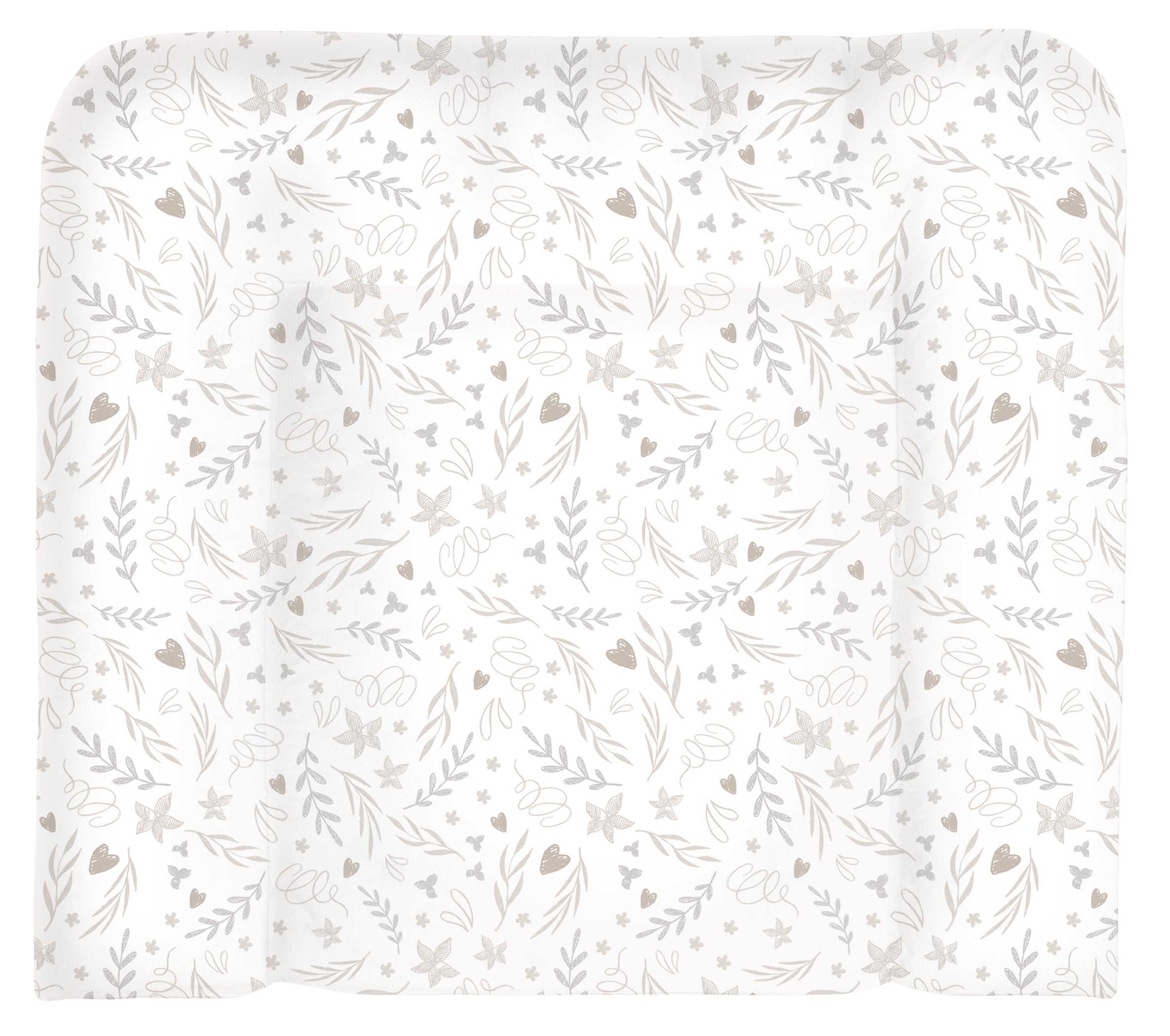 Wickelauflage Tencel Herzranke taupe