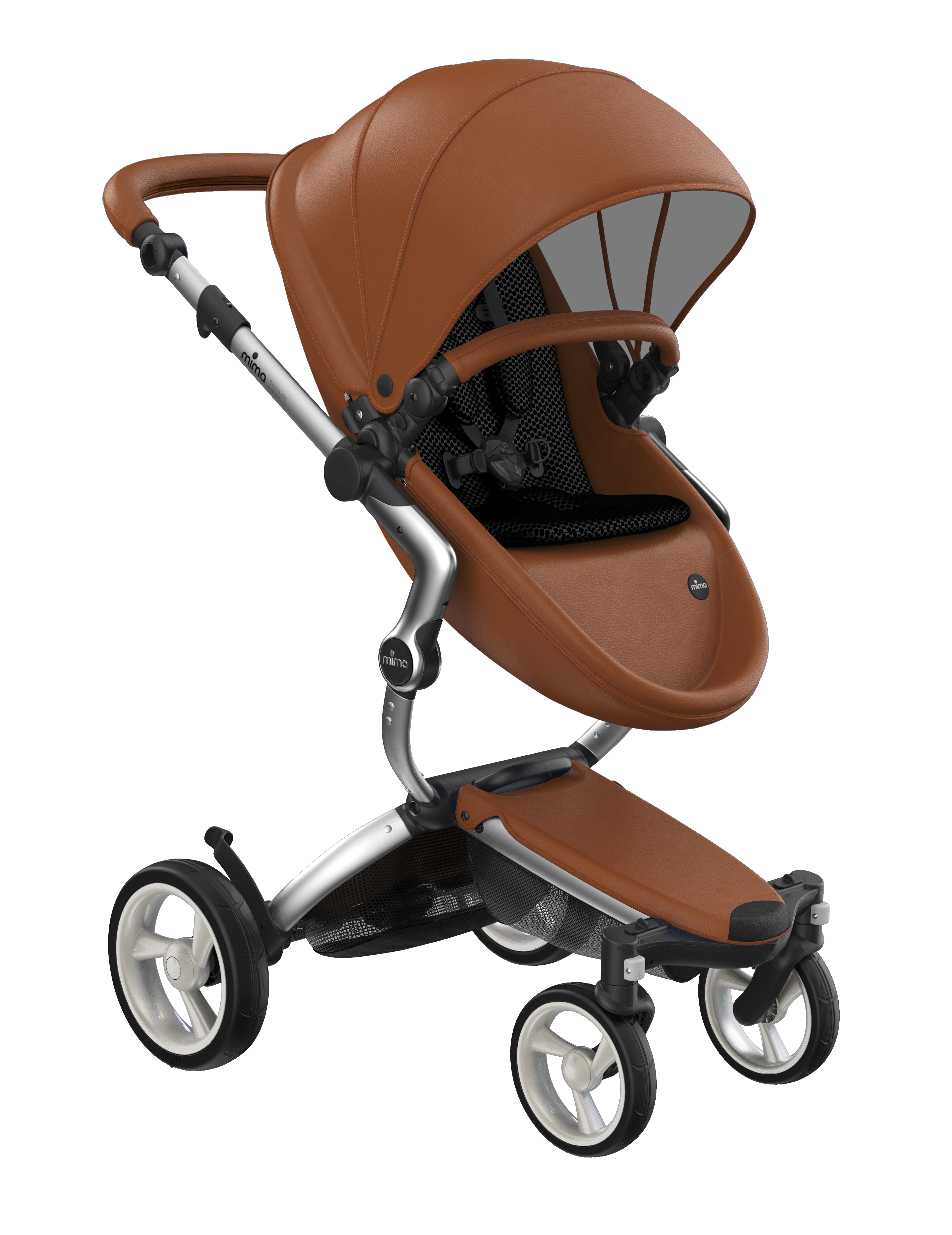 Mima Xari Komplettset Gestell Silber + Camel Sitzeinheit + Starterpack -