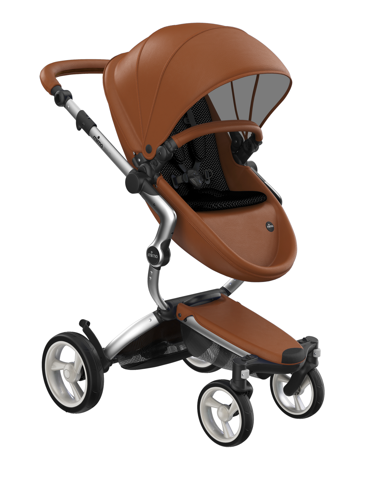 Mima Xari Komplettset Gestell Silber + Camel Sitzeinheit + Starterpack -