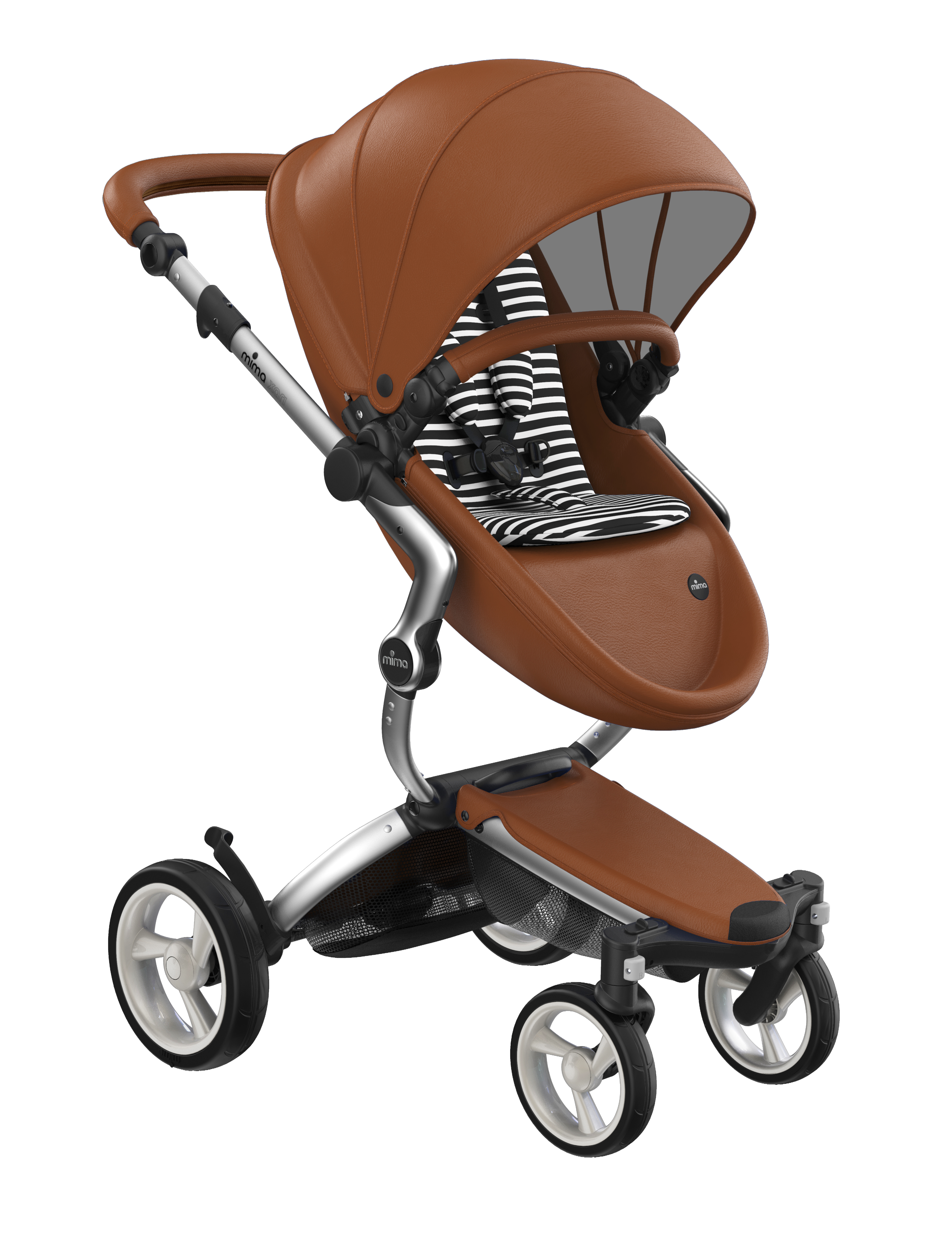 Mima Xari Komplettset Gestell Silber + Camel Sitzeinheit + Starterpack -