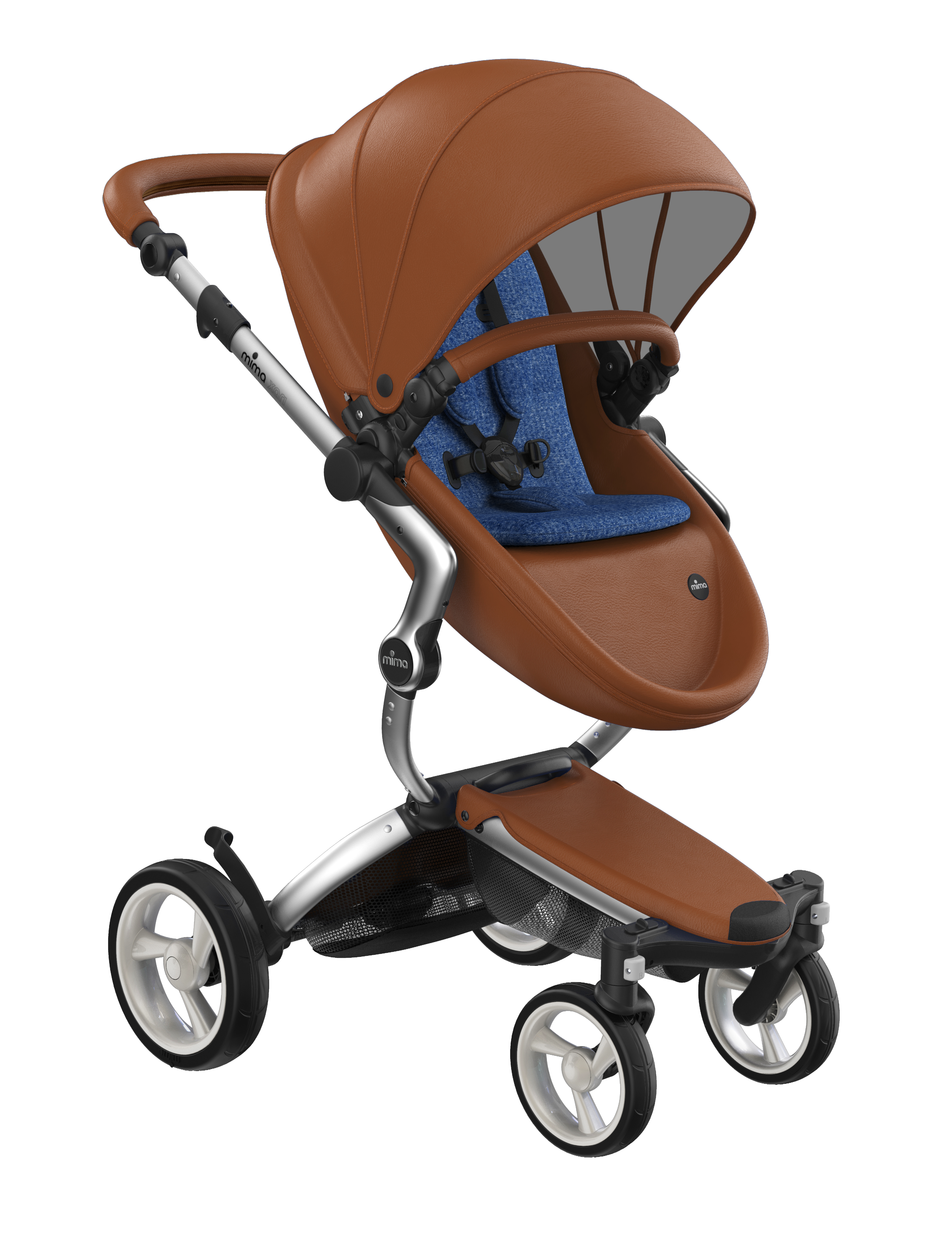 Mima Xari Komplettset Gestell Silber + Camel Sitzeinheit + Starterpack -