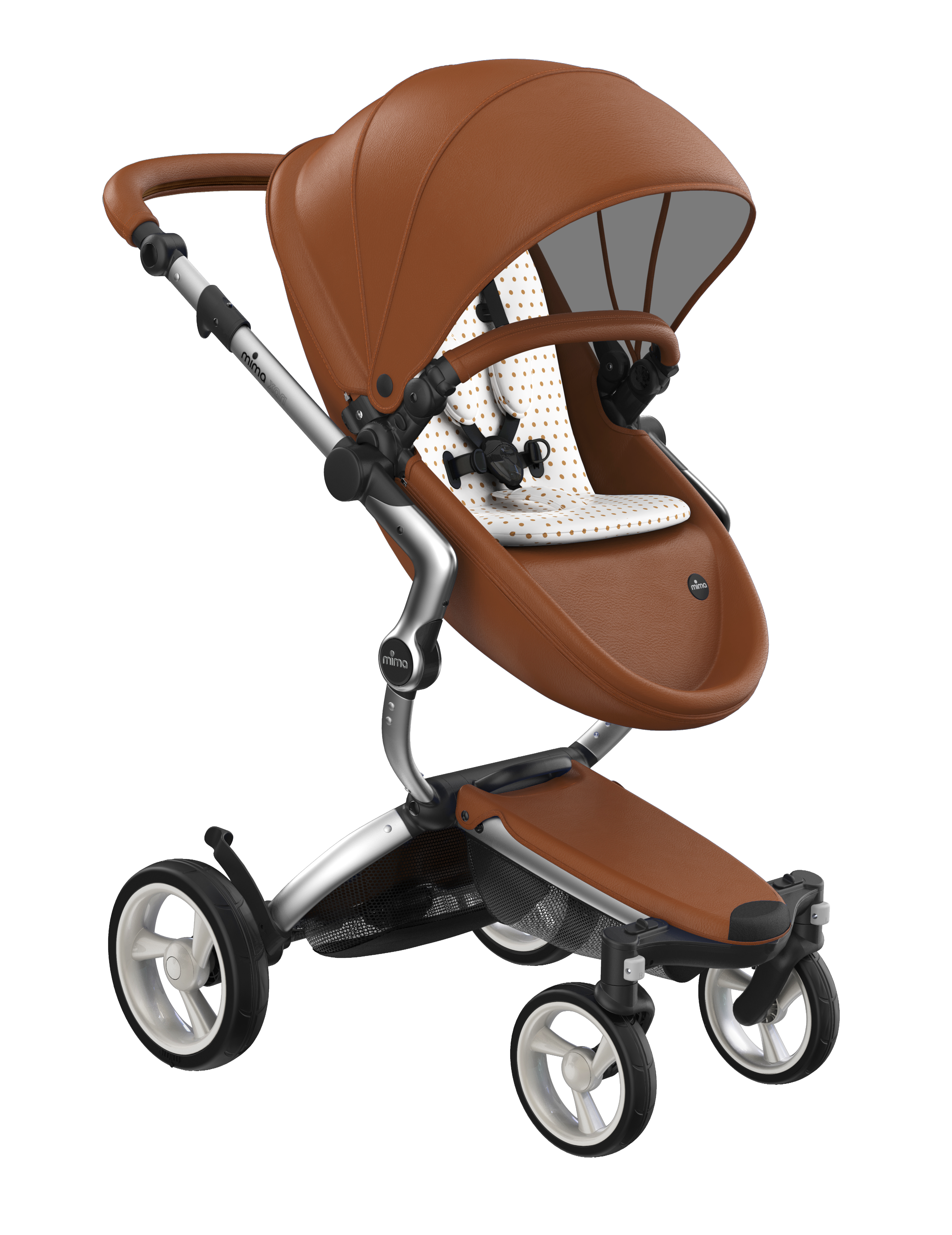 Mima Xari Komplettset Gestell Silber + Camel Sitzeinheit + Starterpack -