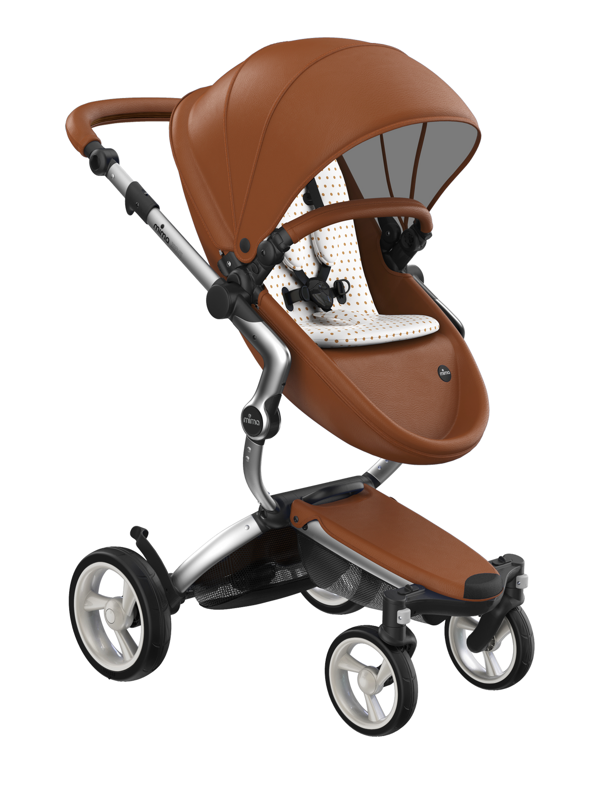 Mima Xari Komplettset Gestell Silber + Camel Sitzeinheit + Starterpack -