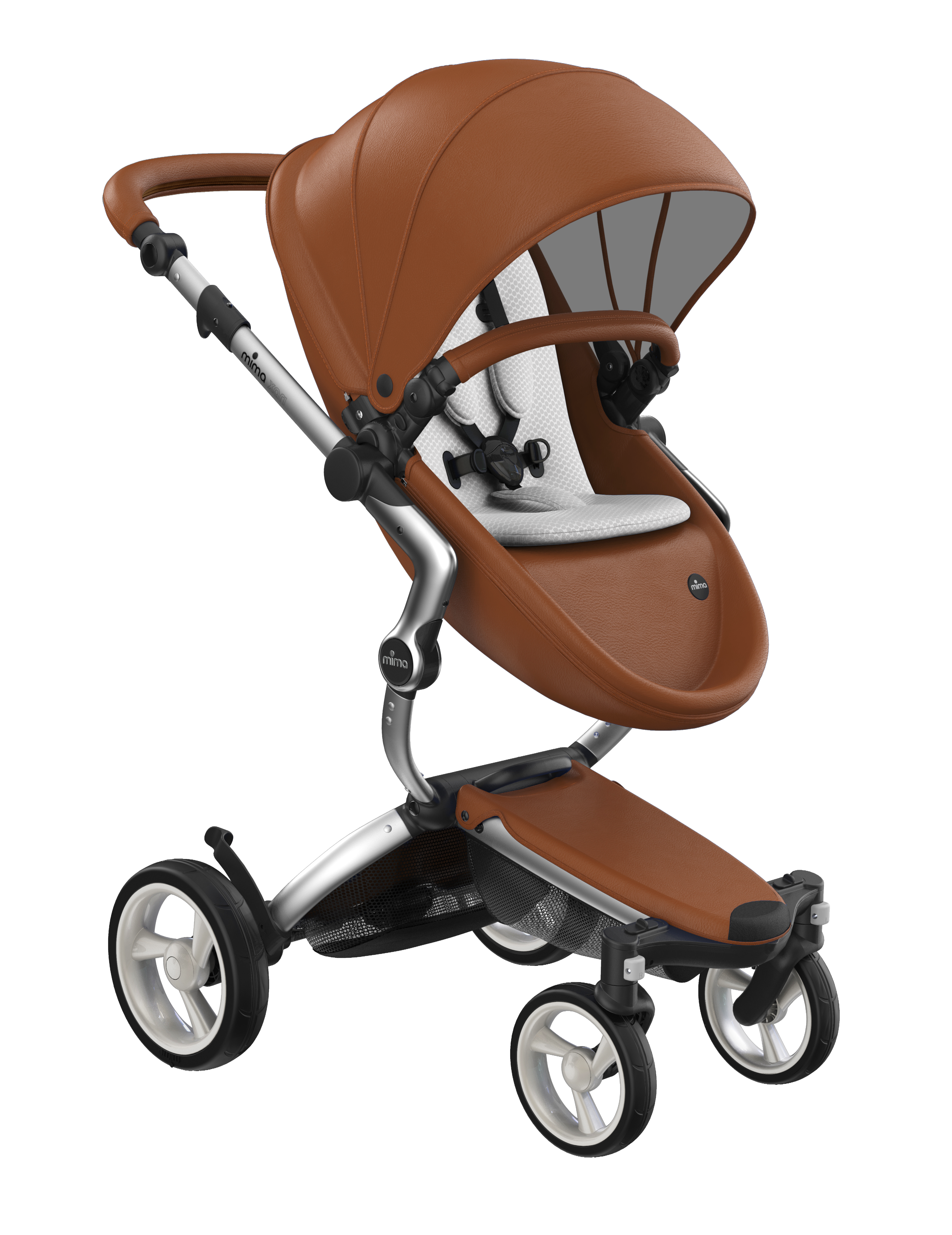 Mima Xari Komplettset Gestell Silber + Camel Sitzeinheit + Starterpack -