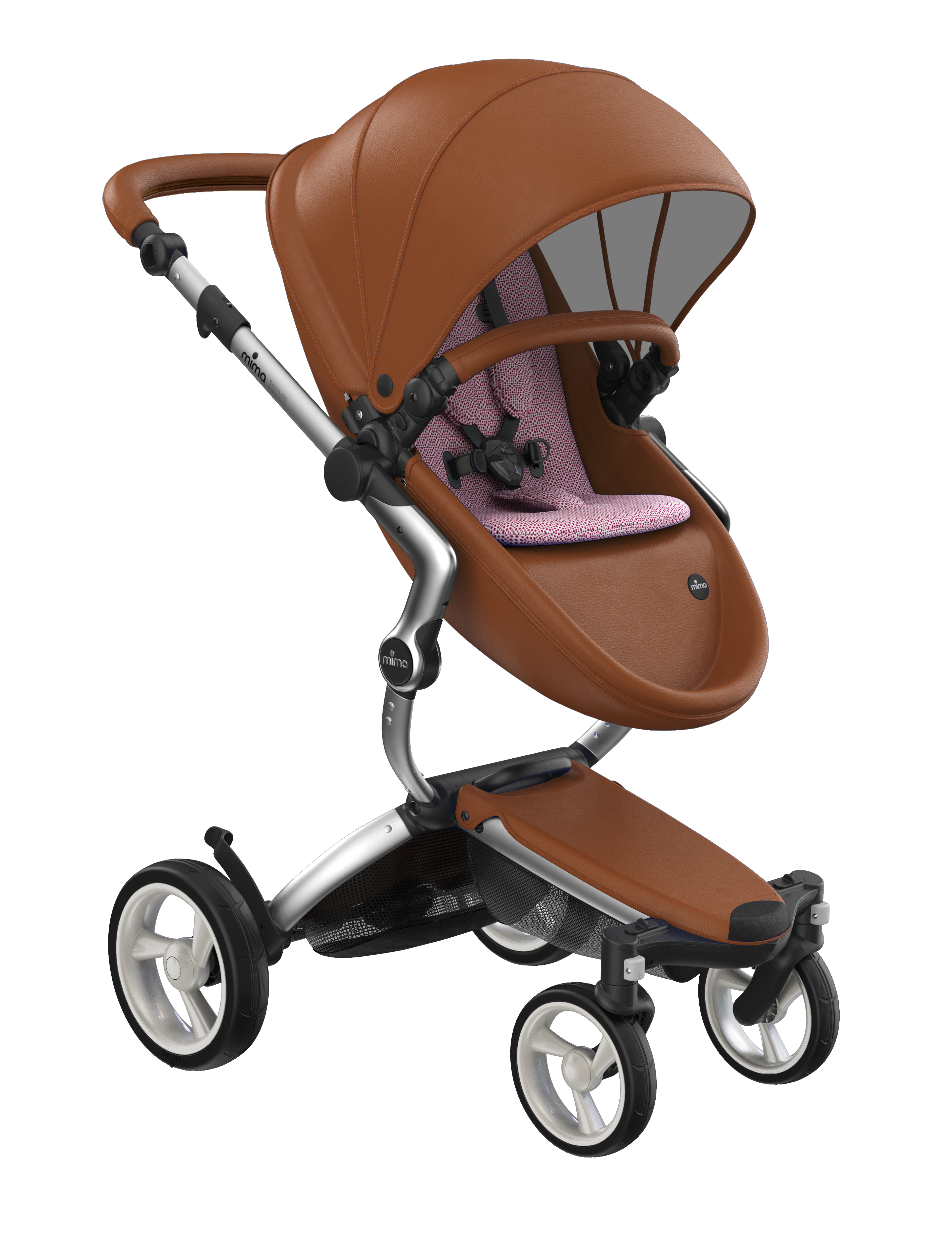 Mima Xari Komplettset Gestell Silber + Camel Sitzeinheit + Starterpack -