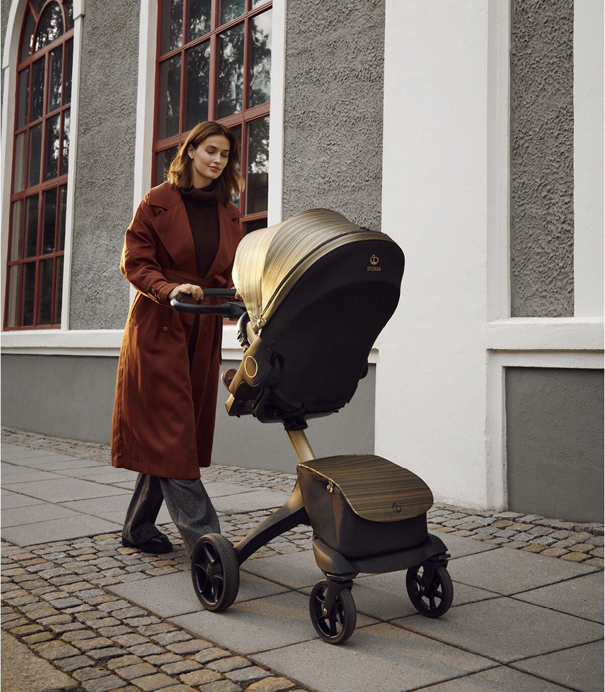 Stokke® Xplory® X Kombikinderwagen Limited Gold Black **Sale**