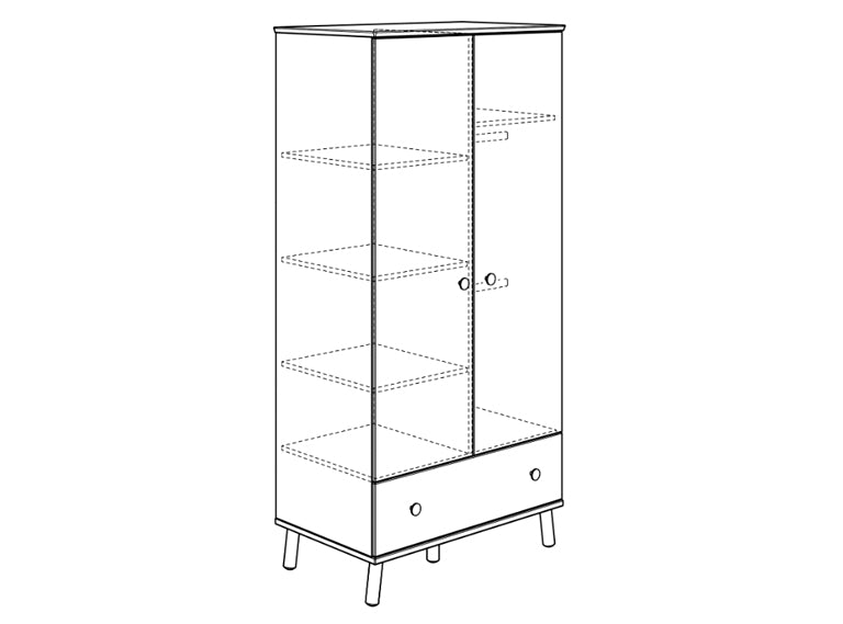 PAIDI YLVIE Schrank 2 Türen