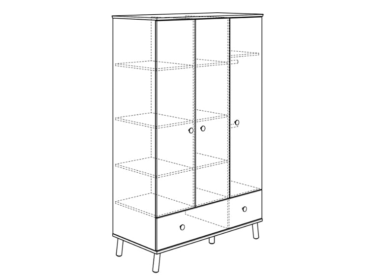 PAIDI YLVIE Schrank 3 Türen