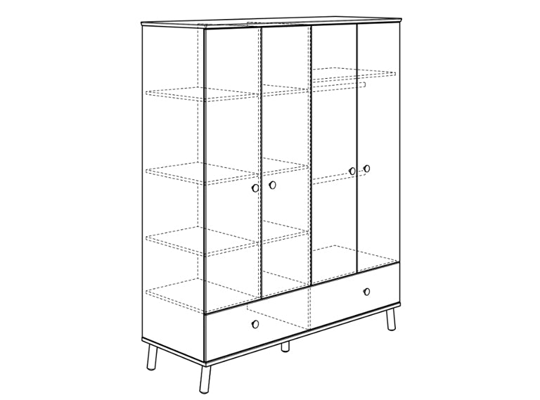 PAIDI YLVIE Schrank 4 Türen