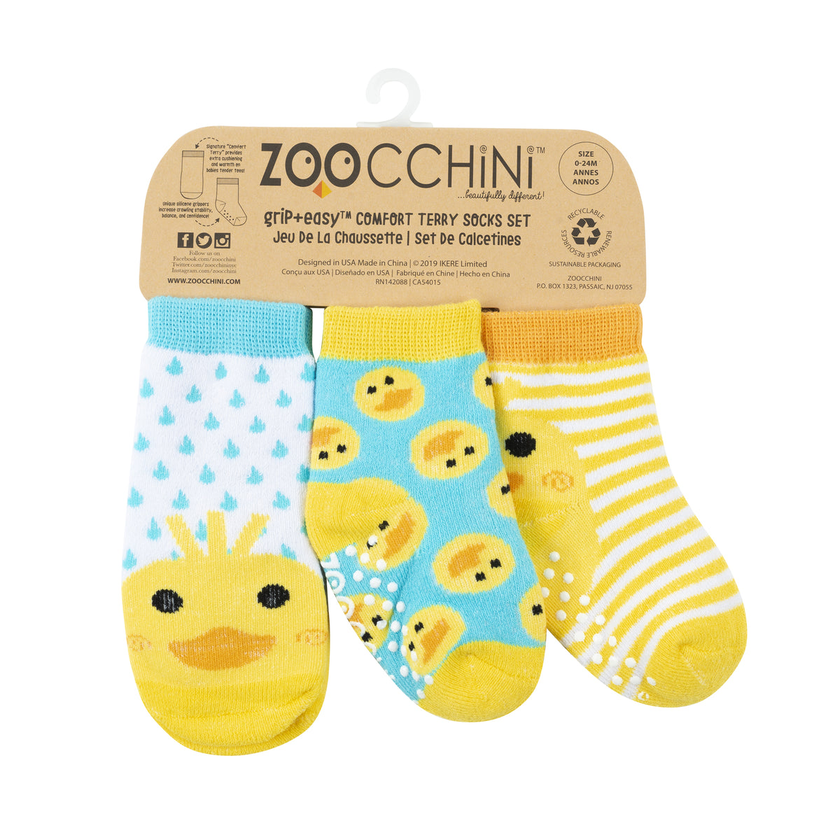 ZOOCCHINI Socken-Set 0-24M Ente