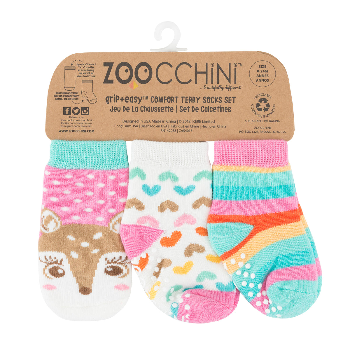 ZOOCCHINI Socken-Set 0-24M Reh