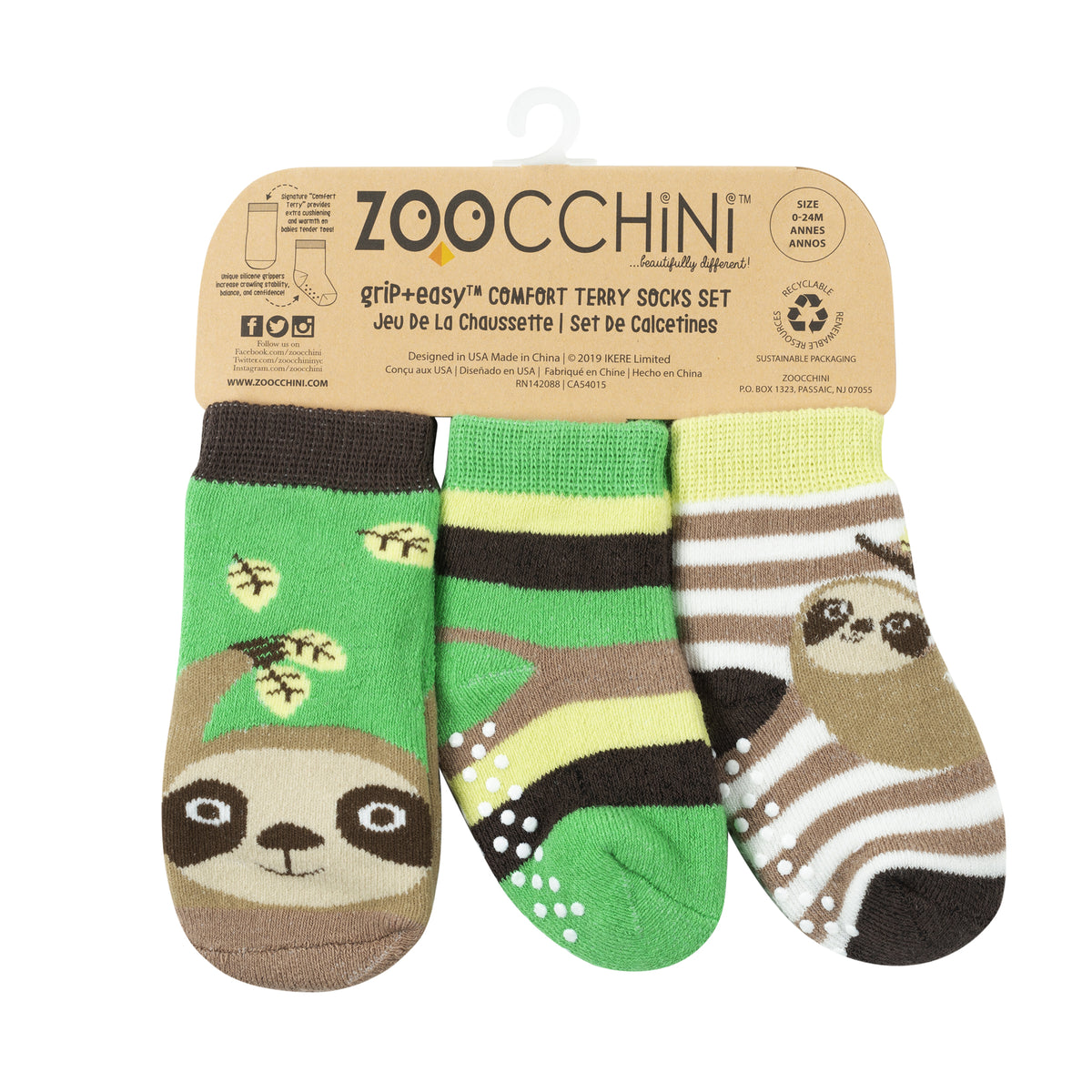 ZOOCCHINI Socken-Set 0-24M Faultier