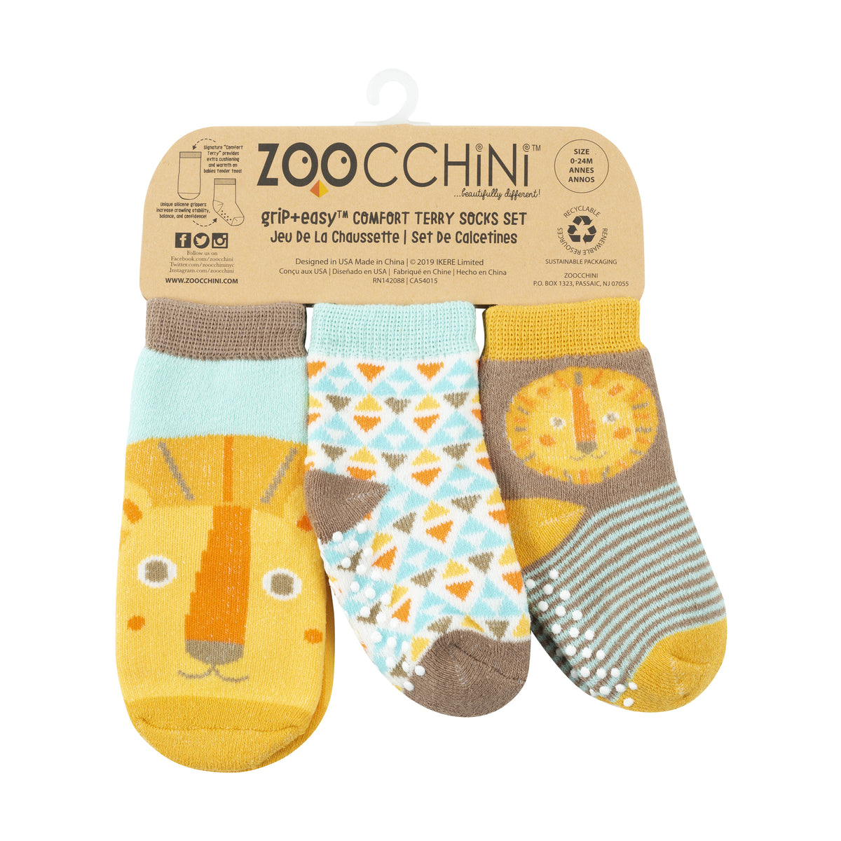 ZOOCCHINI Socken-Set 0-24M Löwe