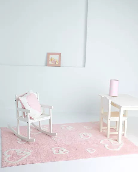 Aratextil Baumwolle Teppich - Herzen 120x160cm