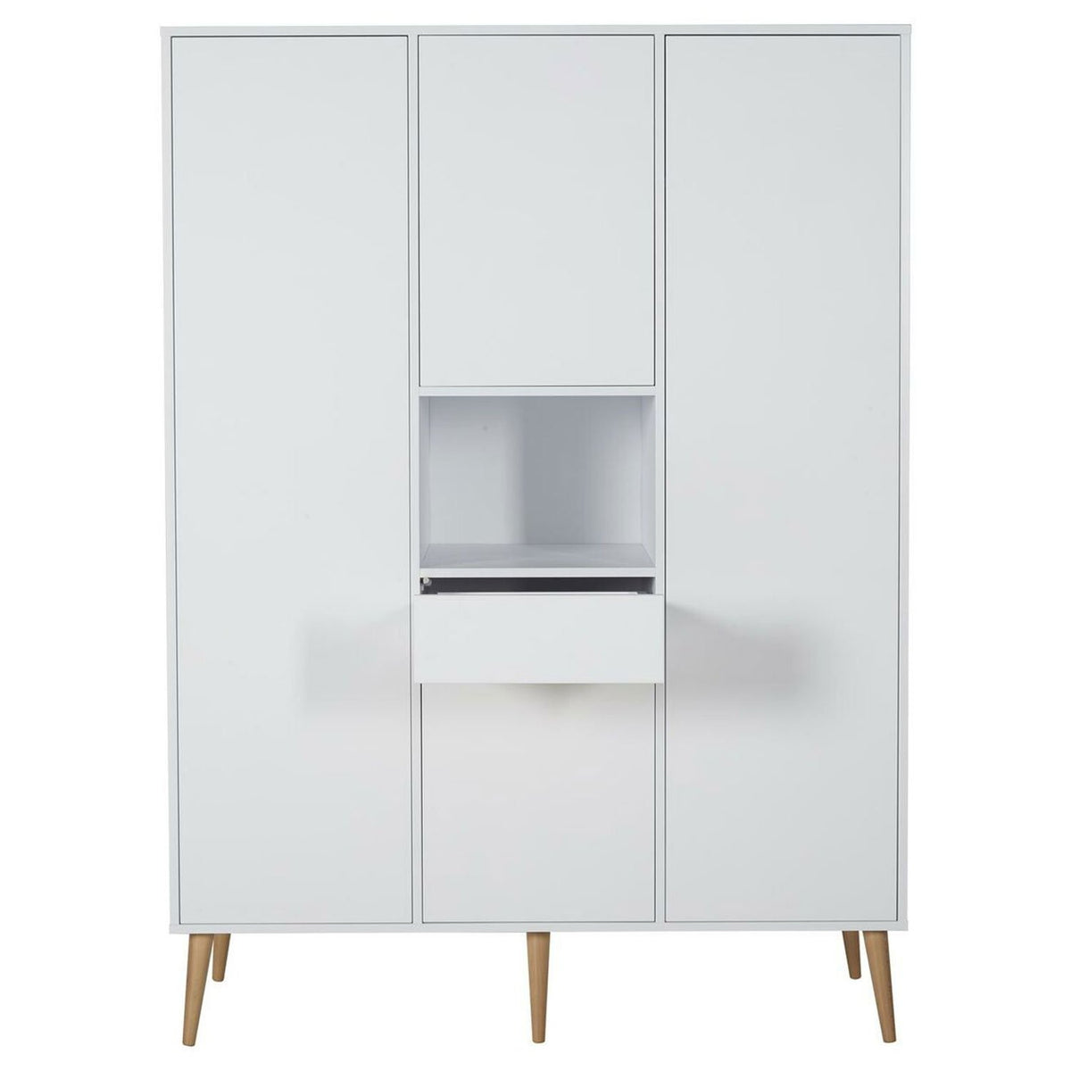 Quax Cocoon Kinderzimmer 3-teilig inkl. Wickelaufsatz Ice white AKTION plus 2 Nischen geschenkt