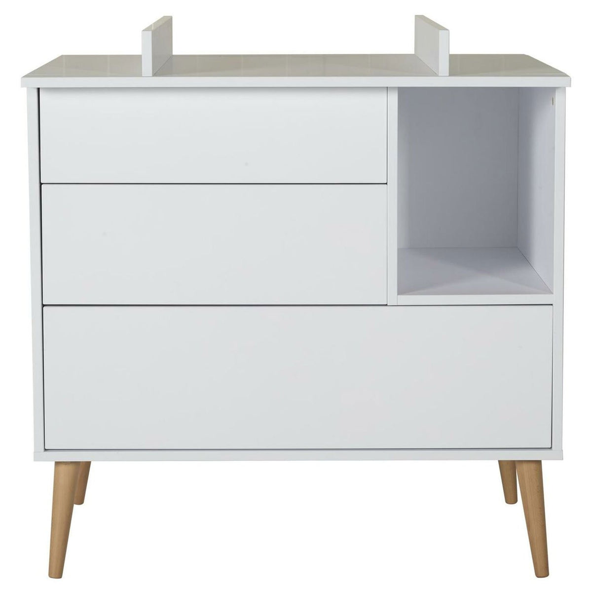 Quax Cocoon Kinderzimmer 3-teilig inkl. Wickelaufsatz Ice white AKTION plus 2 Nischen geschenkt
