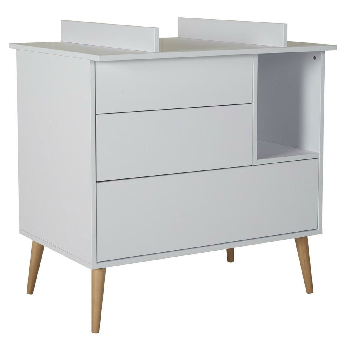 Quax Cocoon Kinderzimmer 3-teilig inkl. Wickelaufsatz Ice white AKTION plus 2 Nischen geschenkt