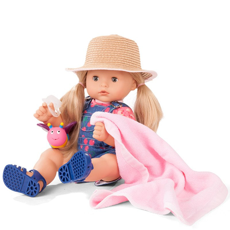 Götz Maxy Aquini blond 42cm Badepuppe mit Zubehör mit Schnuller, Schlafaugen