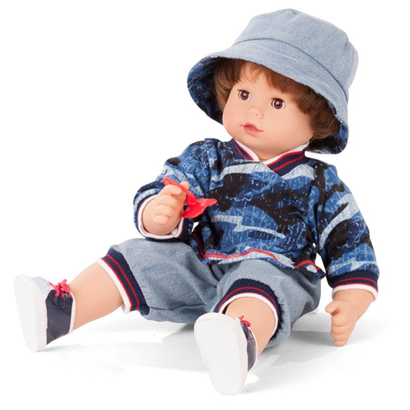 Götz Maxy Muffin 42cm braun Junge Puppe, braune Haare