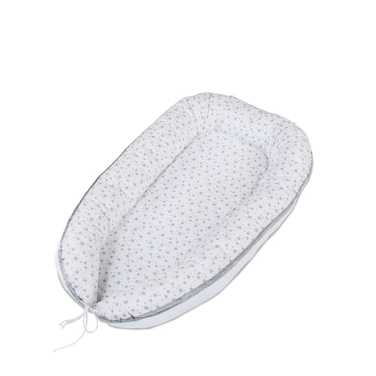 babybay Kuschelnest weiss Sterne perlgrau