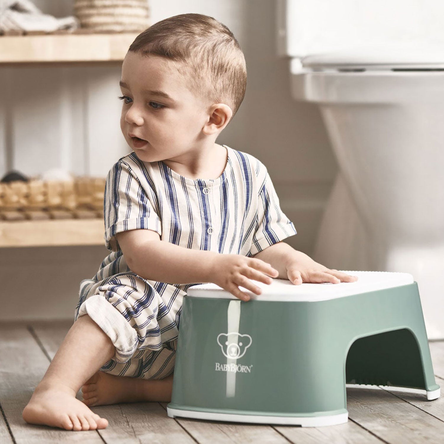 BabyBjörn Schemel tiefgrün weiss