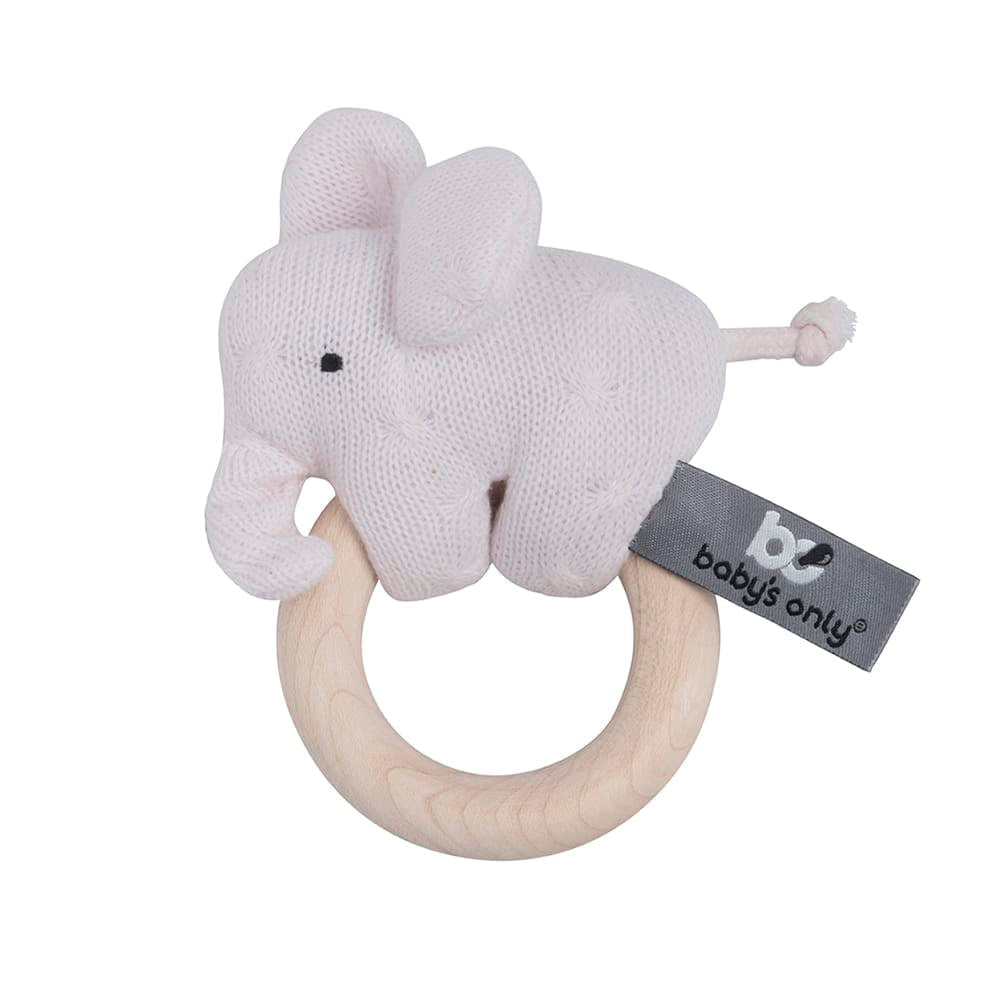 Baby&#39;s Only Holzrassel Elefant classic pink