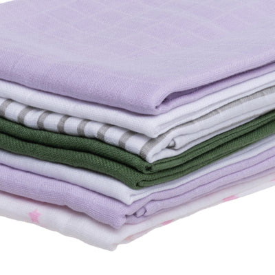 Babywell Gaze-Windeln, 8er Pack 60x60cm lila