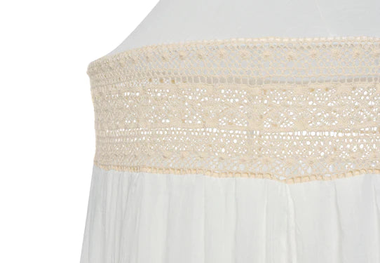 Jollein Betthimmel Baldachin Vintage 245cm Boho Lace Ivory