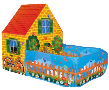 Bino Spielzelt Haus mit Vorgarten