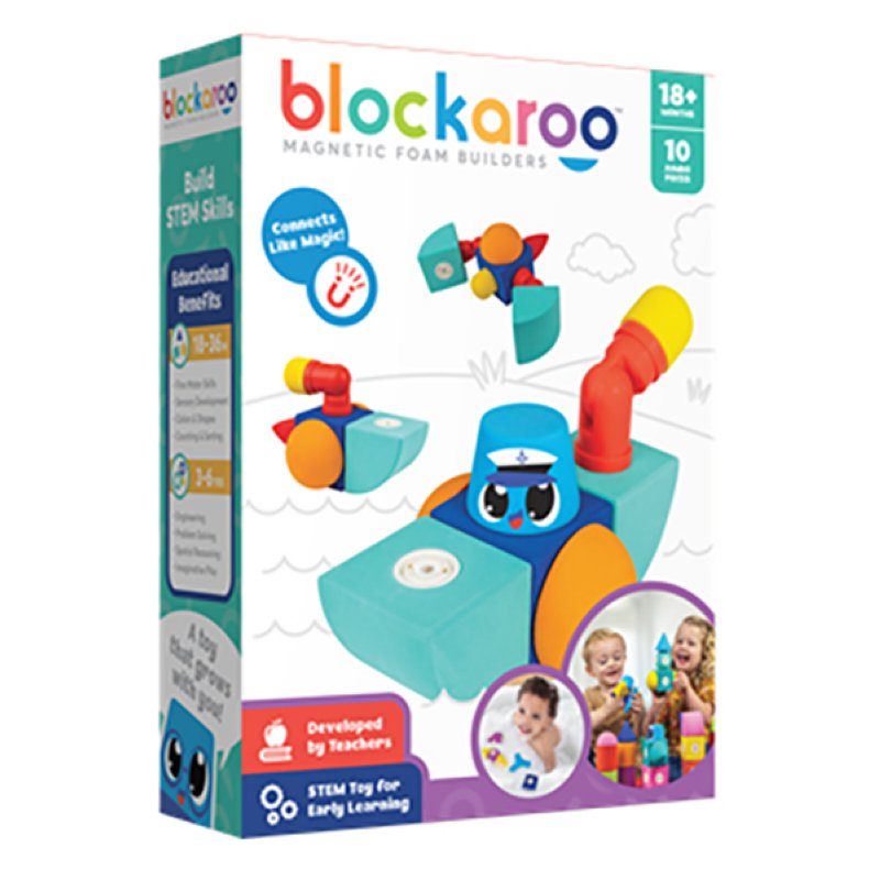 Blockaroo Magnetische-Schaumstoffwürfel Boot